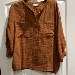 Mine Rust Striped Blouse